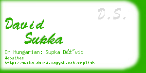 david supka business card